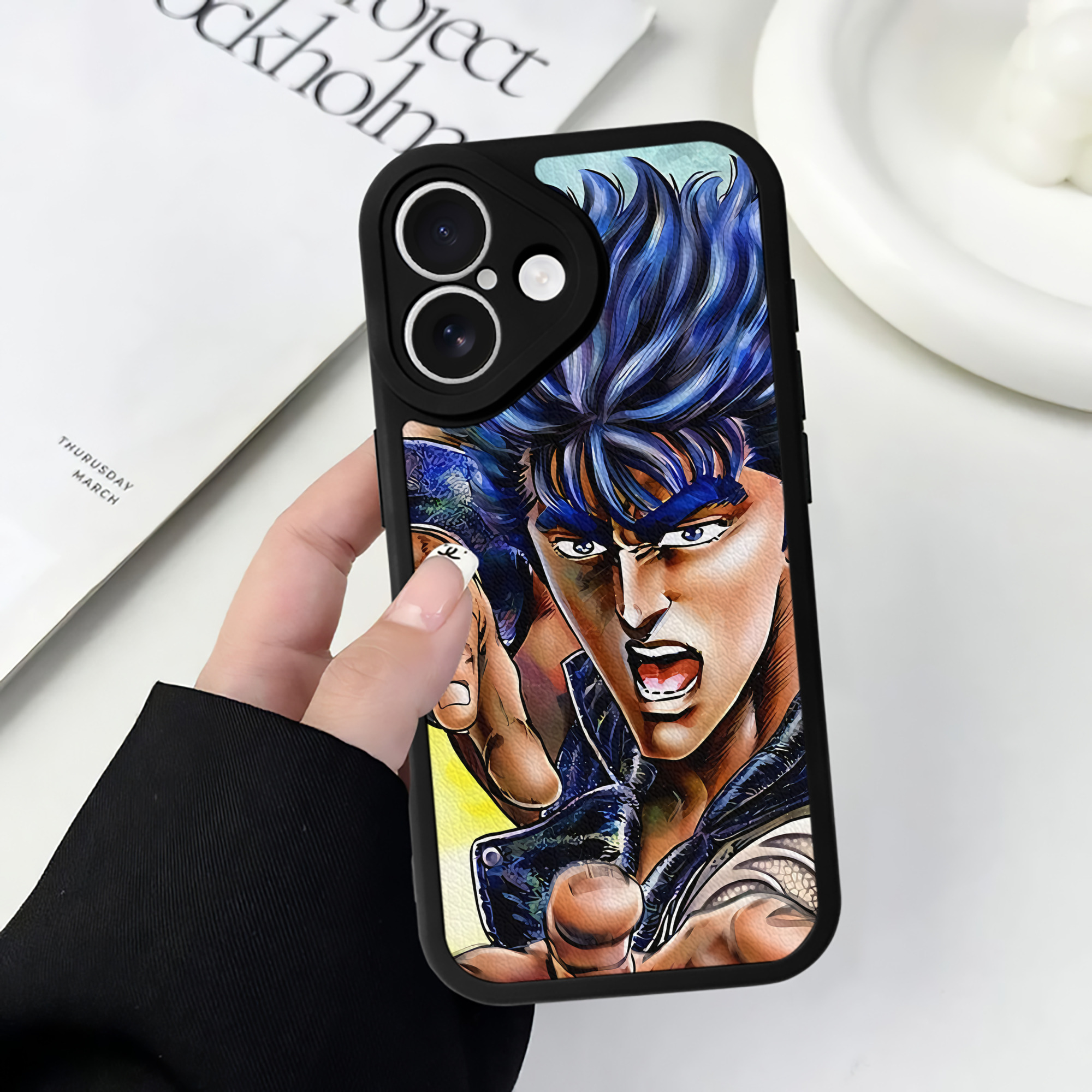 （画像用） 北斗の拳 Fist of the North Star 【iPhone 16シリーズ対応】シリコンスマホケース（レザー調） 材質：シリコン